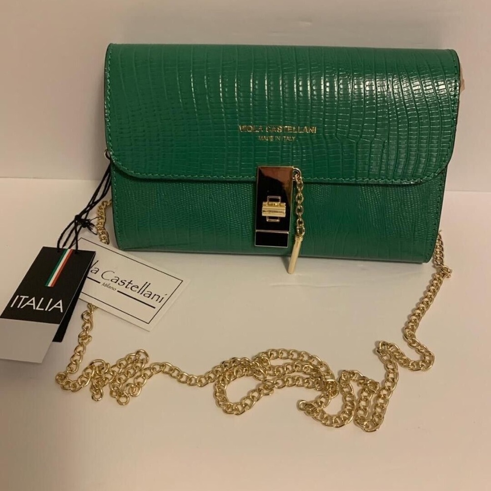 Viola Castellani Cross Body Leather Clutch